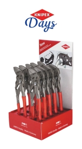 KNIPEX DAYS - Pinces clés grises gainées 250mm avec bouton poussoir - présentoir de 10 pcs