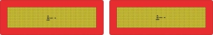 Plaque alu réfléchissante poids lourds 565x195mm - lot de 2 pcs