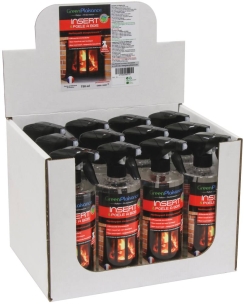 Nettoyant écopuissant pour insert et poêle à bois - lot de 12 flacons spray de 750ml