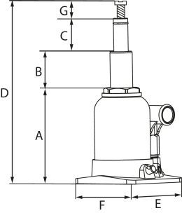 Cric bouteille hydraulique télescopique 2T