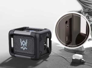 Enceinte de chantier radio/BLUETOOTH portative à batterie ou secteur