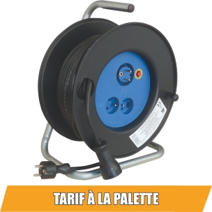 Enrouleur+rallonge électrique HO5VV-F 25m 3G1,5mm²