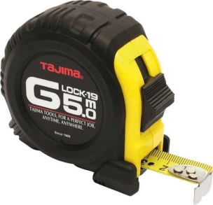 Mètre mesure à ruban 5m 19mm G Lock jaune - lot de 6 pcs