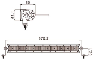 Barre d'éclairage LED 10/32V 100W 7000 lumens homologuée sur route