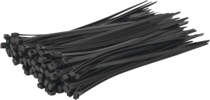 Collier nylon 4,8x200mm noir - lot de 100 pcs