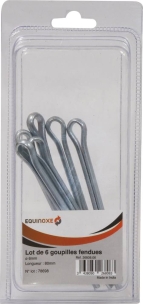Goupilles fendues 6x80mm - blister de 6 pcs