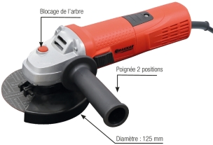 Meuleuse d'angle filaire 125mm 230V 900W - boîte carton