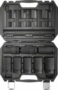 Douilles à chocs longues 1" de 24 à 38mm - coffret de 8 pcs