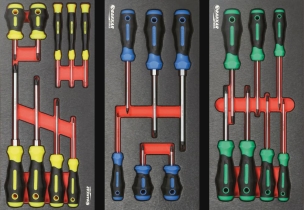 Servante d'atelier 8 tiroirs composée de 320 outils - modules métal