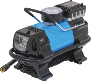 Mini compresseur 12V-15A-120W-3,5 bar + 3 adaptateurs