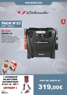 PN N°23 back Booster 12V 2200A et chargeur de batterie automatique 6/12V-1A - SPI 1