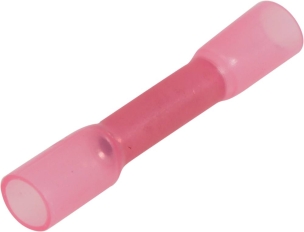 Cosse jonction bout à bout isolée thermorétractable rouge - lot de 10 pcs