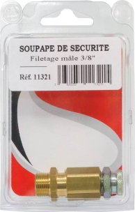 Soupape de sécurité réglable mâle 3/8" - blister