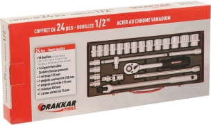 Coffret de douilles 1/2" - 24 pcs