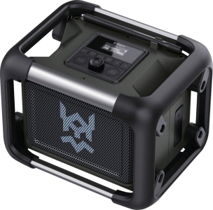 Enceinte de chantier radio/BLUETOOTH portative à batterie ou secteur