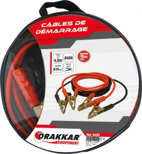 Câbles de démarrage en CCA 35mm² 2x4,5m 640A pinces en laiton