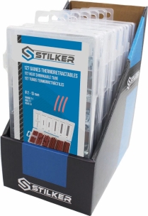 Gaine thermorétractable rouge retreint 2:1 - Présentoir de 6 coffrets de 127 pcs