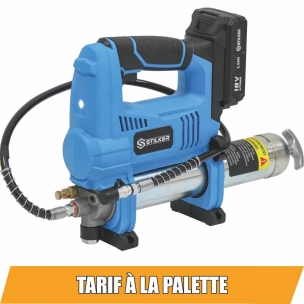 Pompe à graisse 18V 690 bar max - 1 batterie Li-ion 2Ah - 1 chargeur 1,7A - en mallette
