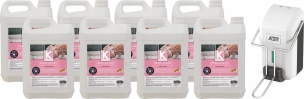 Crème lavante parfum amande - 8 bidons de 5L - distributeur OFFERT