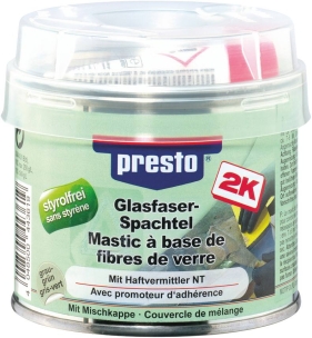 Mastic polyester renforcé fibre de verre avec tube durcisseur - lot de 6 pots de 250g