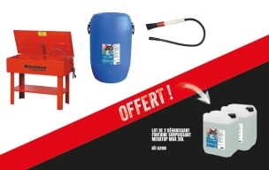 Pack fontaine de nettoyage métallique sur pied, dégraissant MEKATOP et pinceau