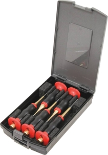 Chasse-goupilles 2-3-4-5-6mm 150mm avec manche bi matière - coffret de 5 pcs