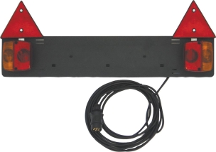 Rampe d'éclairage arrière 75cm PVC 12V pour remorque bagagère