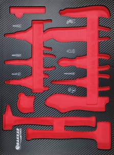 Module mousse vide - finition carbone pour pinces et marteaux