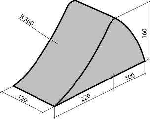 Cale pour poids lourds plastique noir 120mm 1600kg