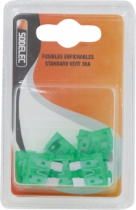 Fusible enfichable 30A vert - lot de 10 pcs
