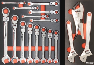 Servante d'atelier 8 tiroirs composée de 320 outils - modules métal