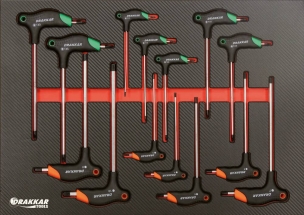 Servante d'atelier 7 tiroirs composée de 249 outils - modules carbone