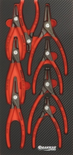 Module mousse 402x189mm carbone pinces circlips KNIPEX - 8 pcs