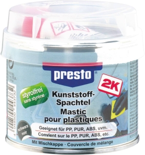 Mastic de réparation pour plastique avec tube durcisseur - 6 pots de 250g