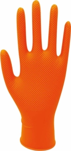 Gants jetables nitrile orange T10 - lot de 10 boîtes de 90 pcs