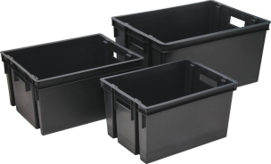 Bac de rangement gris 20L 390x290x230mm