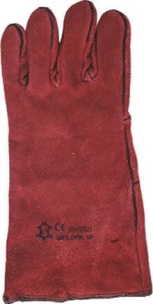 Gants de soudeur cuir doublé manchette 160mm T10 - lot de 12 pcs sur carte