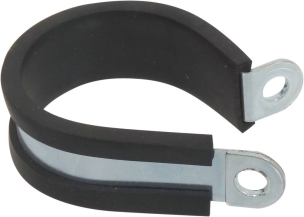 Collier acier zingué 12mm avec protection caoutchouc 28mm - lot de 5 pcs