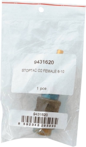 Raccord rapide femelle stoptac oxygène sur tuyau 6-10mm