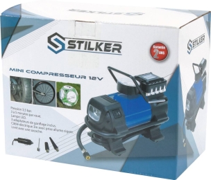 Mini compresseur 12V-15A-120W-3,5 bar + 3 adaptateurs