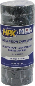 Ruban adhésif isolant PVC noir 15mmx10m - lot de 10 pcs