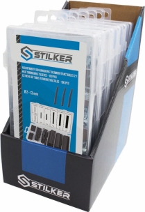 Gaine thermorétractable noir - Présentoir de 6 coffrets de 100 pcs