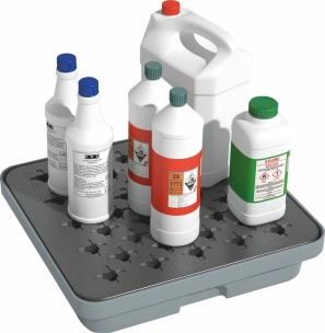 Bac de rétention 10L avec caillebotis 100% PE ultra bas