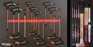 Servante d'atelier XXL 7 tiroirs composée de 254 outils - modules carbone