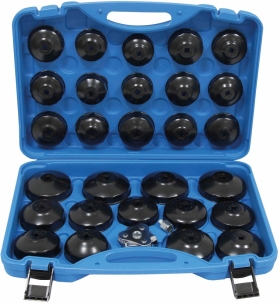 Cloches acier pour filtres à huile - coffret de 30 pcs