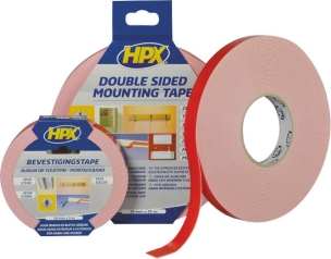 Ruban adhésif double face blanc 19mmx25m 20N