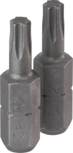 Embout hexagonal 1/4"x25mm avec empreinte Torx® T20 - lot de 2 pcs
