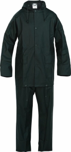 Vêtement de pluie PU/PVC avec capuche L - vert 