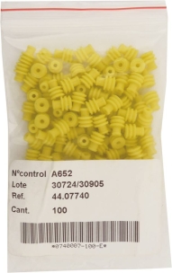 Passe câble 1,8 à 2,4mm² jaune pour connecteur étanche - lot de 100 pcs