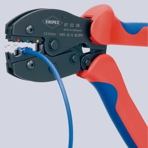 Pince à sertir 220mm automatique cosse isolée bi-matière